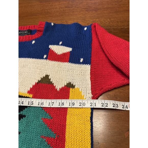 Raquel’s Collection Vintage Ugly Christmas Sweater 3D Santa Clause - Picture 8 of 11